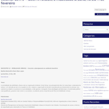 Webinar GETAV + iDESTRA discute a mobilidade urbana, no dia 11 de fevereiro – ABIFER