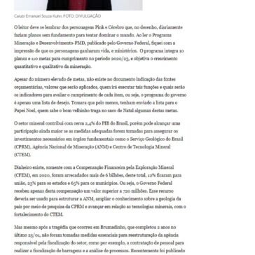 Os personagens Pink ou Cérebro e os planos do governo para mineração – O Documento