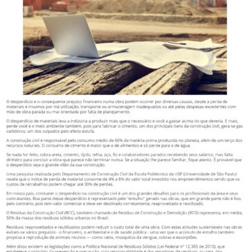 Desperdício na obra dicas para evitar prejuízos – Q Revista