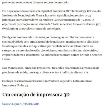 Quem são os 5 jovens mais inovadores do país, segundo premiação do MIT – Gazeta do Povo (Online)