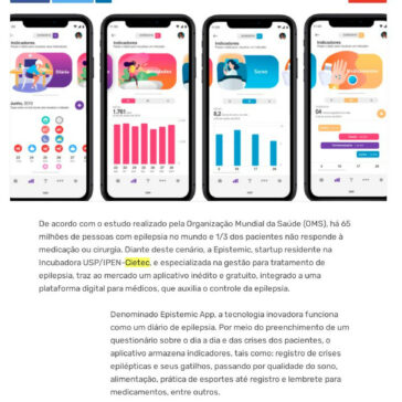 Aplicativo inédito que auxilia o controle da epilepsia é lançado por startup do Cietec – Saúde Digital News