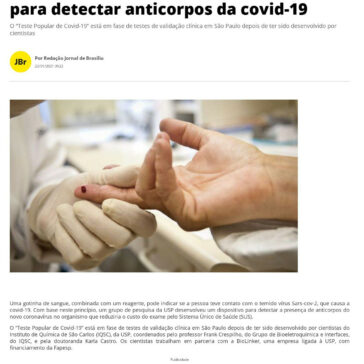USP desenvolve teste que reduz custo para detectar anticorpos da covid-19 – Jornal de Brasília