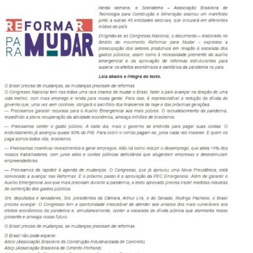 Manifesto pede ações para recuperar a economia – Grandes Construções