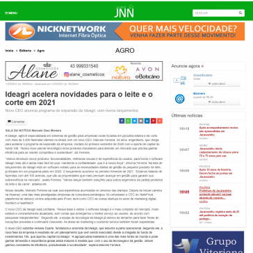 Ideagri acelera novidades para o leite e o corte em 2021 – Portal JNN