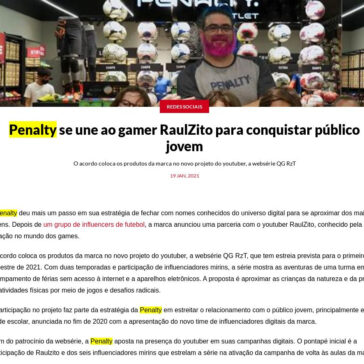Penalty se une ao gamer RaulZito para conquistar público jovem – Marketing Esportivo