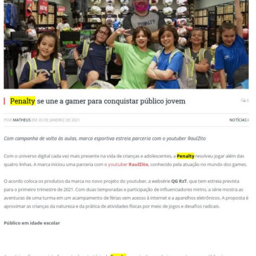 Penalty se une a gamer para conquistar público jovem – Templo dos Esportes