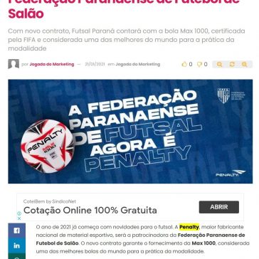 Penalty é a nova patrocinadora da Federação Paranaense de Futebol de Salão – ABC da Comunicação