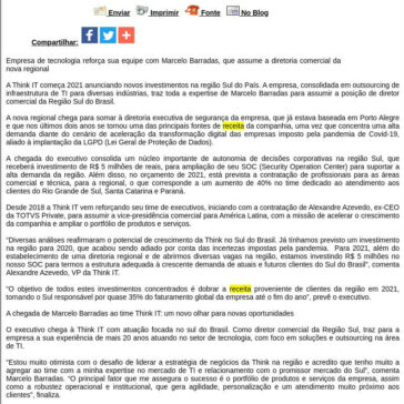 Think IT amplia investimentos e anuncia contratações com foco em expansão no Sul do Brasil – Difundir