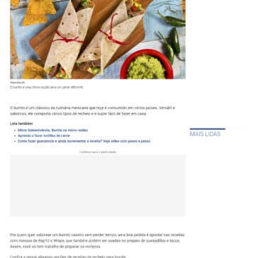 Delícia mexicana: duas receitas fáceis de burrito para fazer em casa – Receitas IG