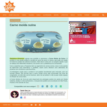 Carne moída suína – Em Cartaz