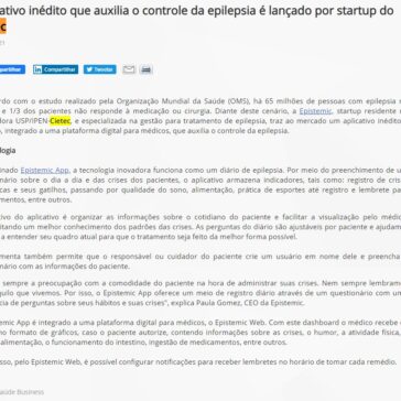 Aplicativo inédito que auxilia o controle da epilepsia é lançado por startup do Cietec – PPTA Saúde