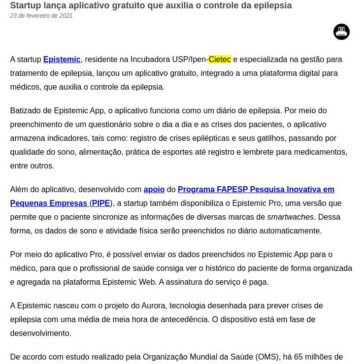 Startup lança aplicativo gratuito que auxilia o controle da epilepsia – FAPESP PESQUISA