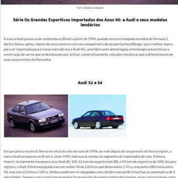 Audi e seus modelos lendários – CARROS com CAMANZI