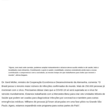 Mercedes-Benz e governo alemãoampliam projeto de saúde no Brasil – Coisas de Agora