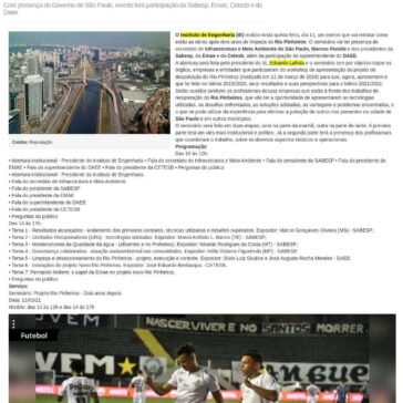 Instituto de Engenharia debate após 2 anos como está a condição do Rio Pinheiros  – ABC do ABC