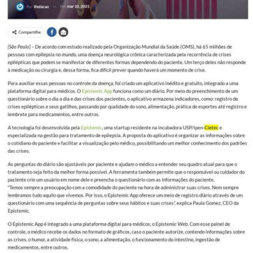 Aplicativo ajuda pacientes e médicos no controle da epilepsia – Saúde em tela