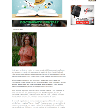 Leitores se constroem com espaços de incentivo à leitura – Jefferson de Almeida