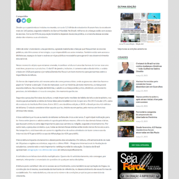 Leitores se constroem com espaços de incentivo à leitura – *Cecília Meyer – Primeira Edição