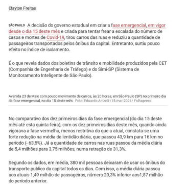Índice de isolamento aumenta pouco, mesmo com redução de carros nas ruas – Agora São Paulo