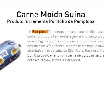 Carne Moída Suína Produto Incrementa Portfólio da Pamplona – Giro News