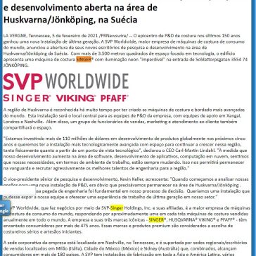 A SVP Worldwide anuncia sua nova instalação de pesquisa e desenvolvimento aberta na área de Huskvarna/Jönköping, na Suécia –  Portal de Finanças