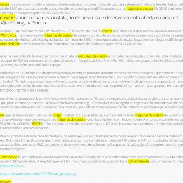 A SVP Worldwide anuncia sua nova instalação de pesquisa e desenvolvimento aberta na área de Huskvarna/Jönköping, na Suécia – UBRAFE – União Brasileira dos Promotores de Feiras