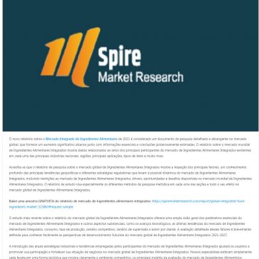 Tamanho do mercado de ingredientes alimentares integrados, visão geral e previsão 2021-2027 | BASF, Kerry Group, DSM, Tate & Lyle – Ijxdroid