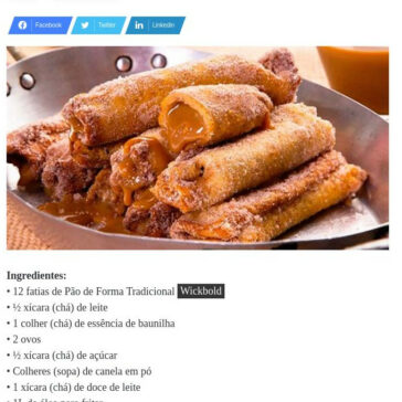 Churros de pão de forma – Revista News