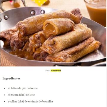 Receita de Churros de pão – Comida e Receitas