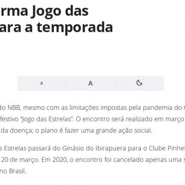 NBB confirma Jogo das Estrelas para a temporada 2021 – Máquina do Esporte