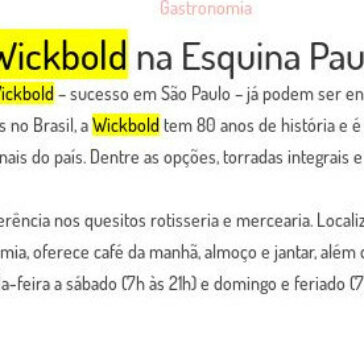 Wickbold na Esquina Paulista – Revista Yacht