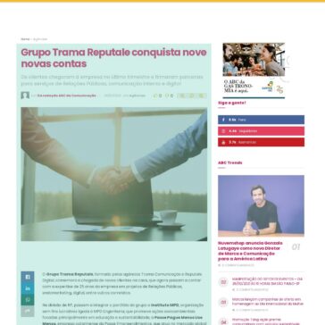 Grupo Trama Reputale conquista nove novas contas – Abc da Comunicação
