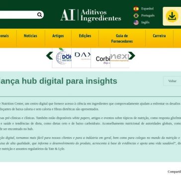 Tate & Lyle lança hub digital para insights científicos – Aditivos & Ingredientes