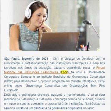 Curso sobre Governança Corporativa aprimora profissionais do Terceiro Setor – Blog do Patrício Nunes