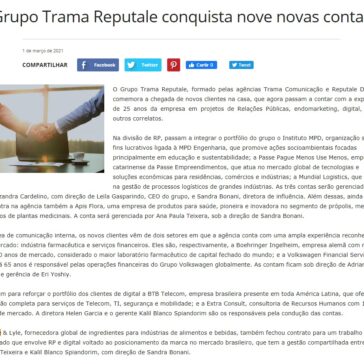 Grupo Trama Reputale conquista nove novas contas – PORTAL PRESS