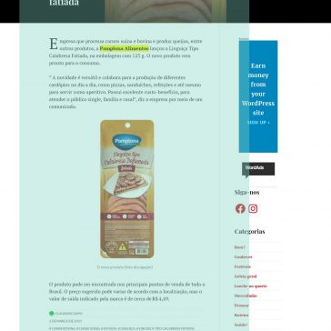 Pamplona Alimentos lança linguiça calabresa fatiada – Que Gostoso