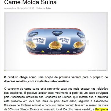 Pamplona inova no portfólio e lança Carne Moída Suína – Food Innovation