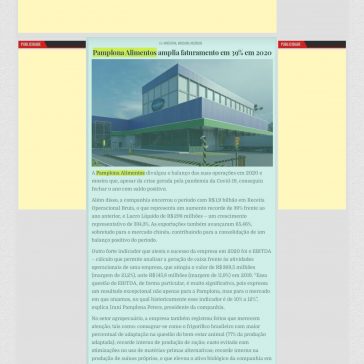 Pamplona Alimentos amplia faturamento em 39% em 2020 – E-compare