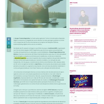 Grupo Trama Reputale conquista nove novas contas – Abc da Comunicação
