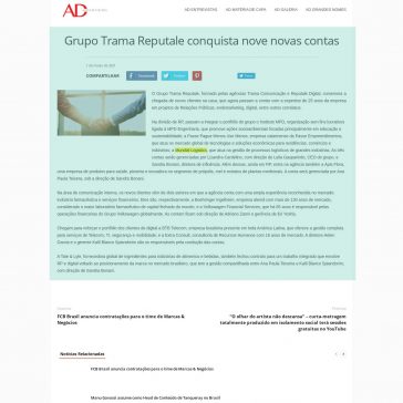 Grupo Trama Reputale conquista nove novas contas – Ad Online