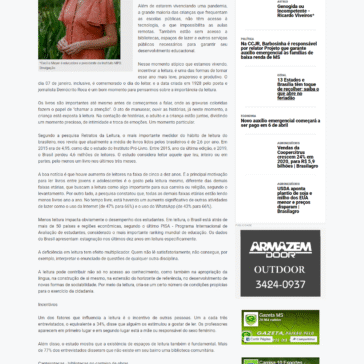 Leitores se constroem com espaços de incentivo à leitura -*Cecília Meyer – Gazeta MS