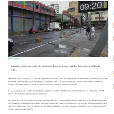 Índice de isolamento aumenta pouco, mesmo com redução de carros nas ruas – Nova Onda FM