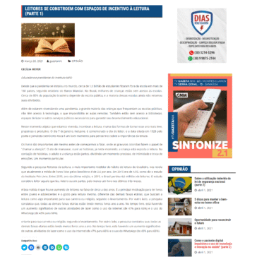 Leitores se constroem em espaços de incentivo à leitura – Rede Gazeta de Comunicação