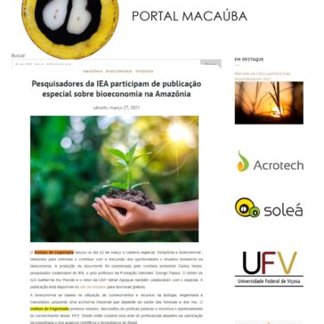 Pesquisadores da IEA participam de publicação especial sobre bioeconomia na Amazônia – Portal Macauba