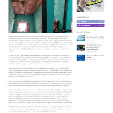 Em São Paulo, projeto reforma casa e realiza acessibilidade para jovem com deficiência – Revista Reação