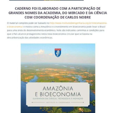 Instituto de Engenharia lança estudo inédito sobre Amazônia e as oportunidades da bioeconomia no Brasil – Madeira Total