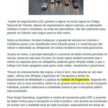 Confira as mudanças nas regras de trânsito para motos e bikes – Folha de Notícias