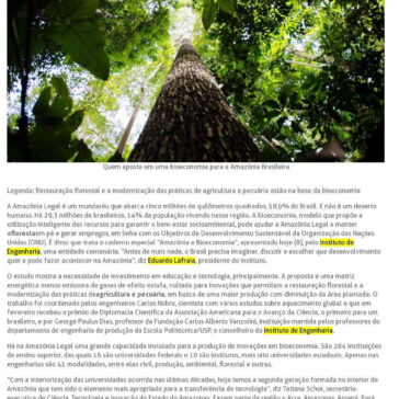 Quem aposta em uma bioeconomia para a Amazônia Brasileira – Brasil Agro