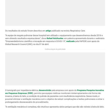 Tecnologia brasileira reduz em 80% o uso de `pulmão artificial` em pacientes – Acontece no RS