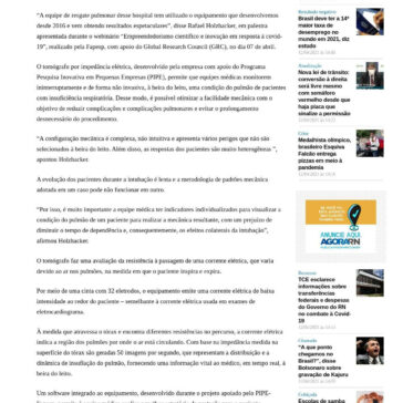 Saiba como é a tecnologia brasileira que reduz uso de pulmão artificial em paciente grave de Covid-19 – Agora RN